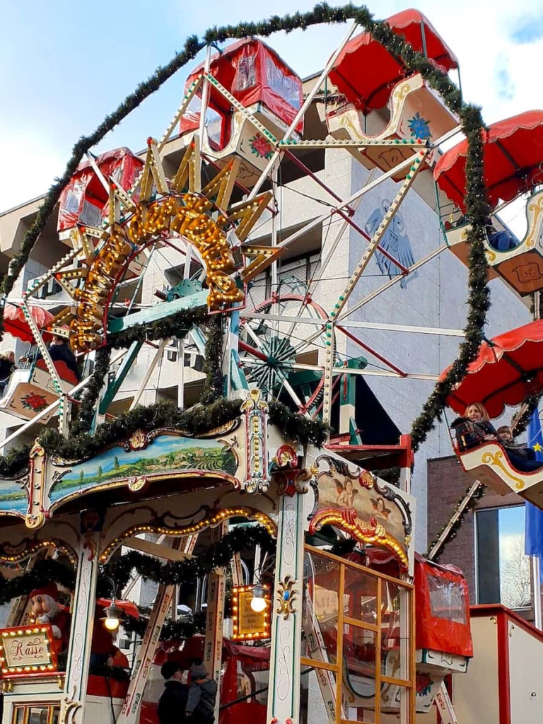 christmas market ferris wheel carousel