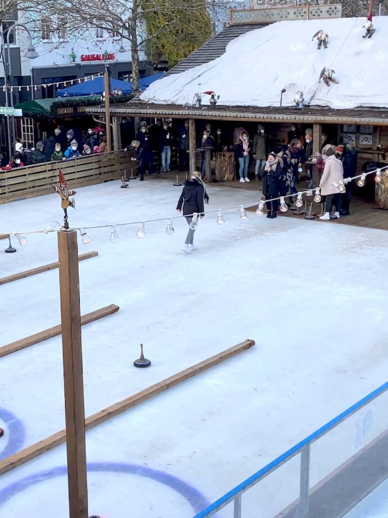 ice skating in christmas market in cologne